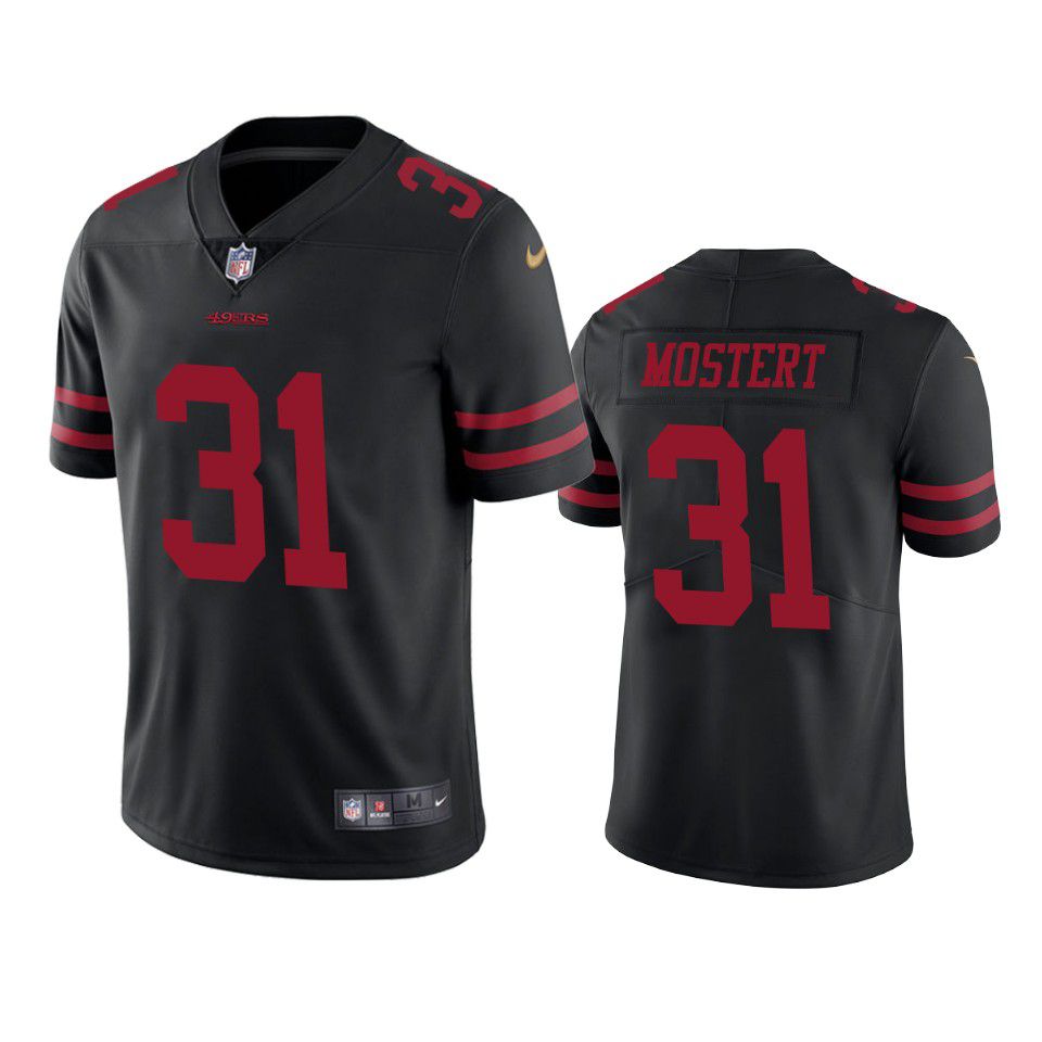 Men San Francisco 49ers #31 Raheem Mostert Nike Black Vapor Limited NFL Jersey->san francisco 49ers->NFL Jersey